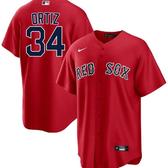 Mens Youths Kids Womens David Ortiz Red Stitched Jersey